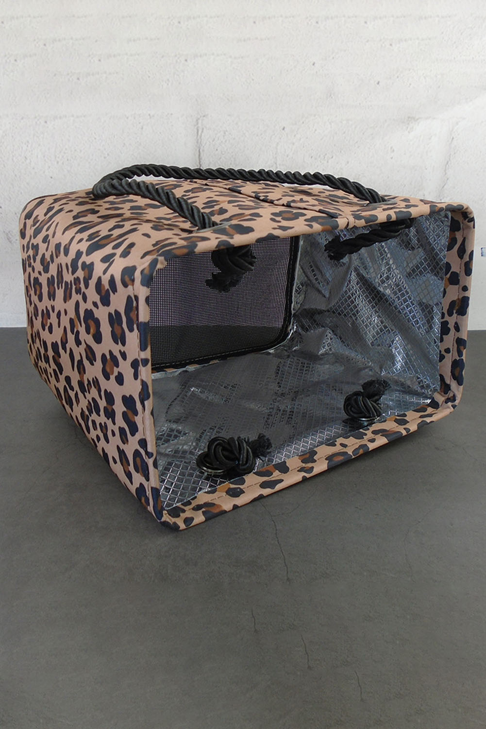 White Leopard Waterproof Canvas Toiletry Bag