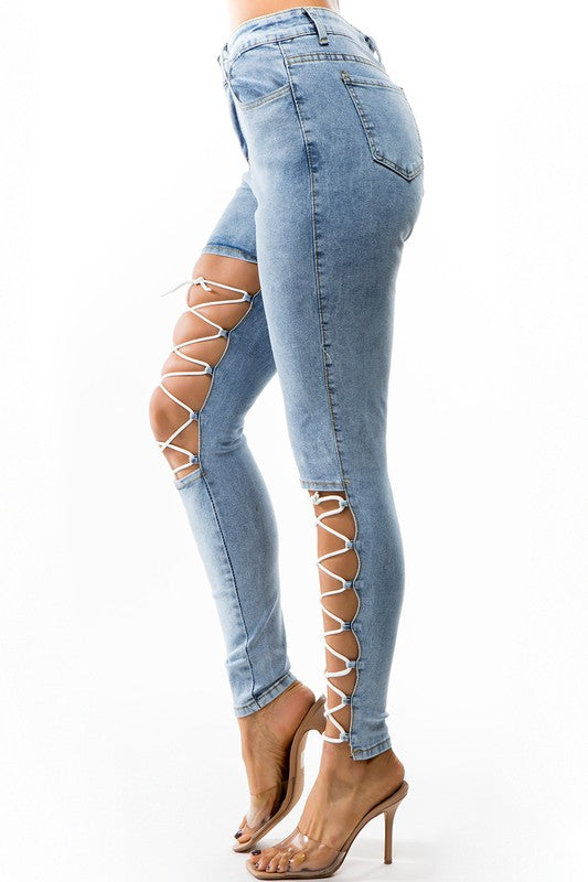 DENIM JEANS MULTI STRIP