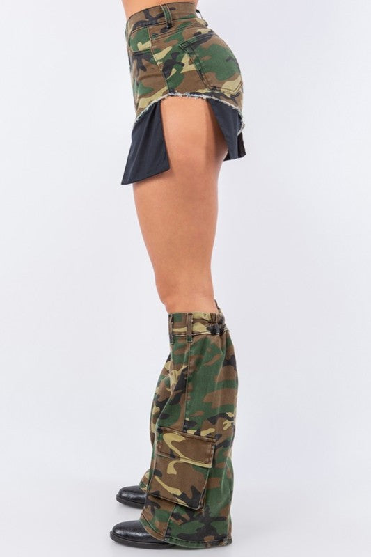 Short and Leg Warmer Set in Camo