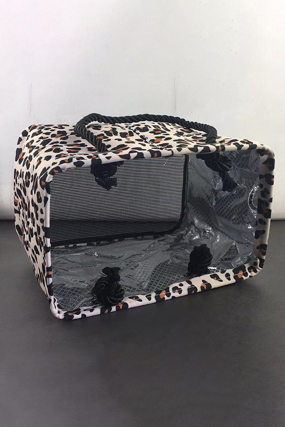 White Leopard Waterproof Canvas Toiletry Bag