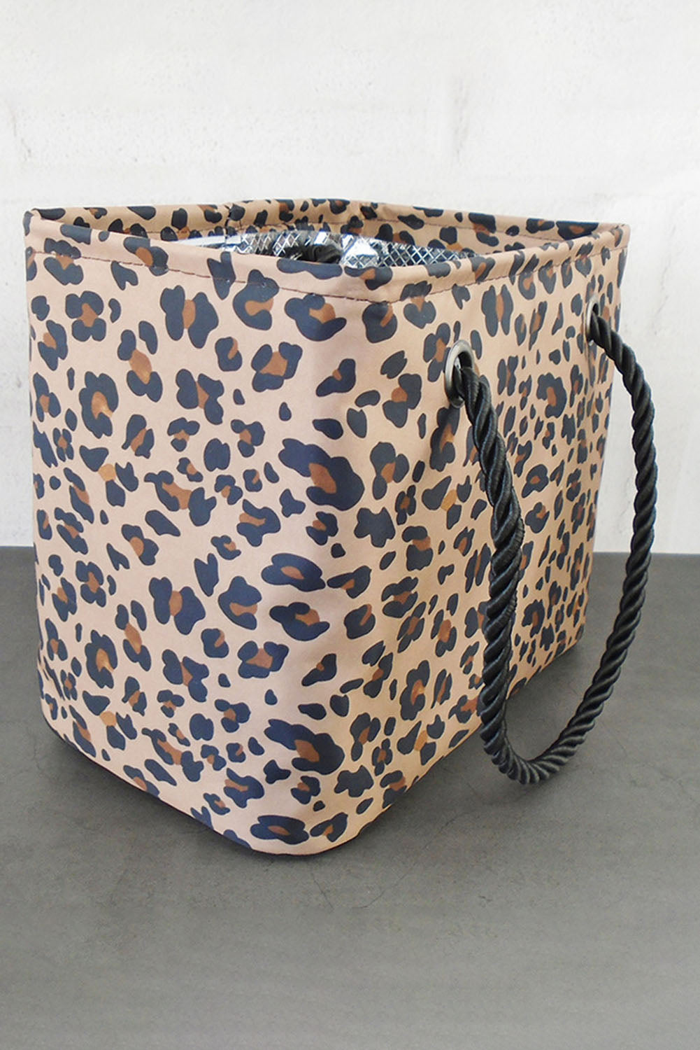 White Leopard Waterproof Canvas Toiletry Bag