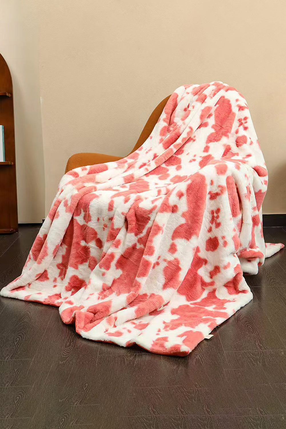 Apricot Powder Animal Print Flannel 150*200cm Blanket