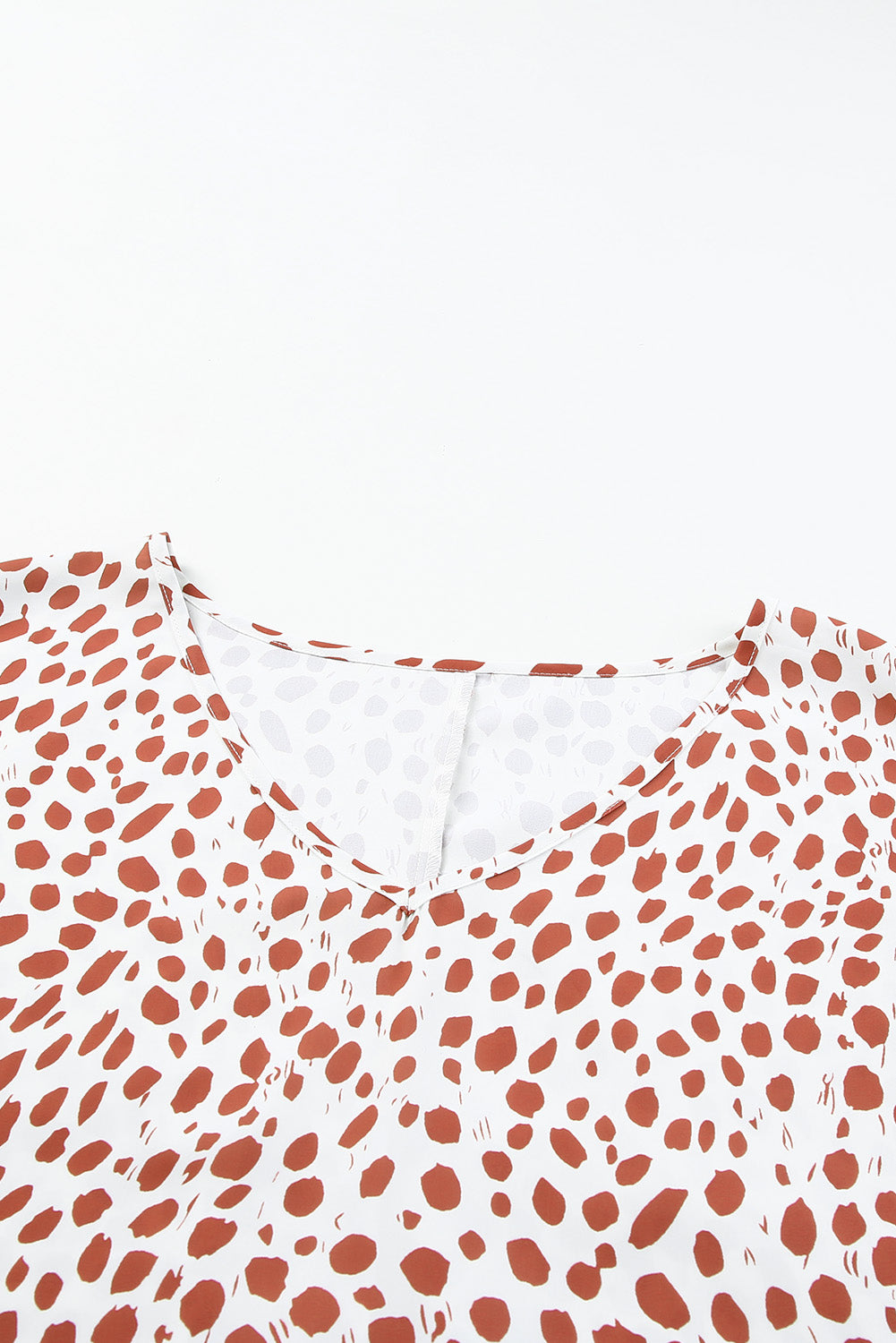 Leopard Plus Size V Neck Short Sleeve Top